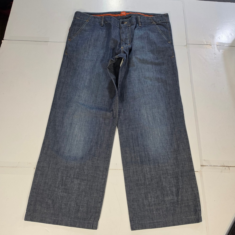 Hugo Boss Orange Label Goon Jeans Mens 40 Blue Wide Leg Denim Made in Italy